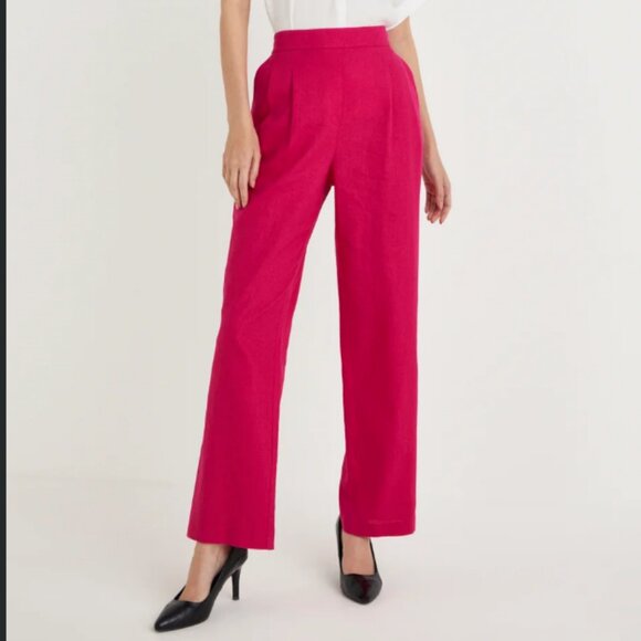 Christian Lacroix Hot Pink Wide Leg High Waist Trouser Pants - Picture 1 of 7